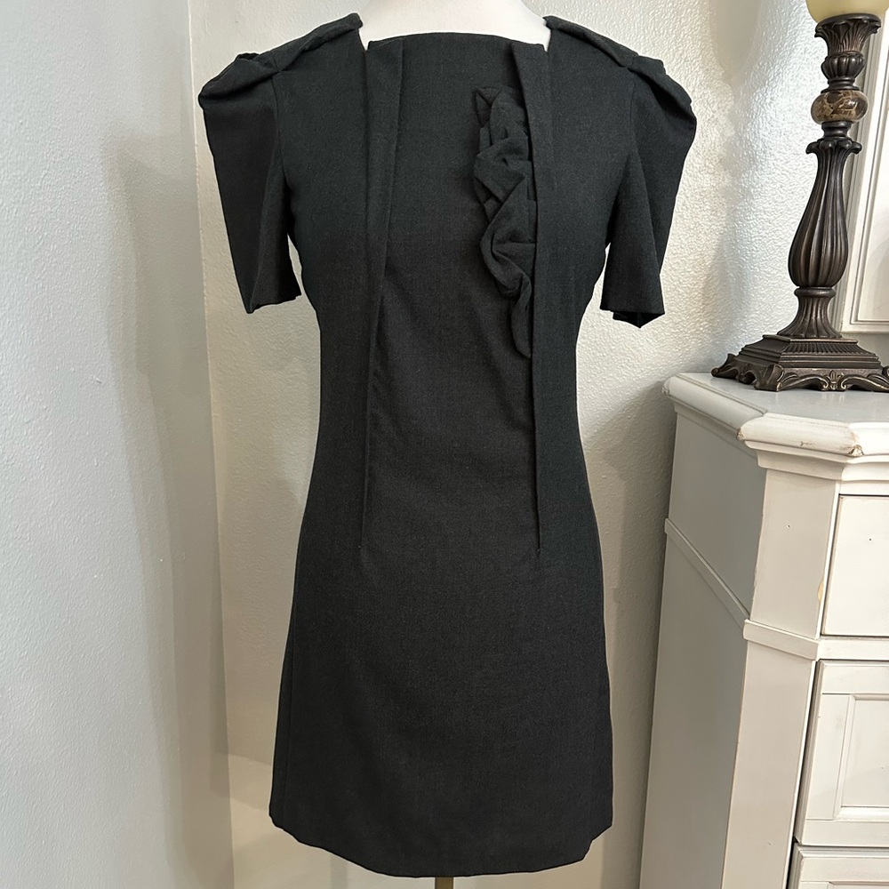 Miu Miu Gray Wool Classic Short Sleeve Dress Size‎ 38